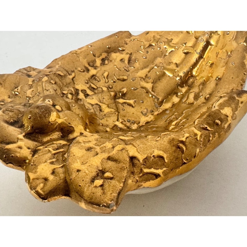 Vintage‎ Weeping 22K Gold Hand Trinket Dish Catchall Mid Century Decor